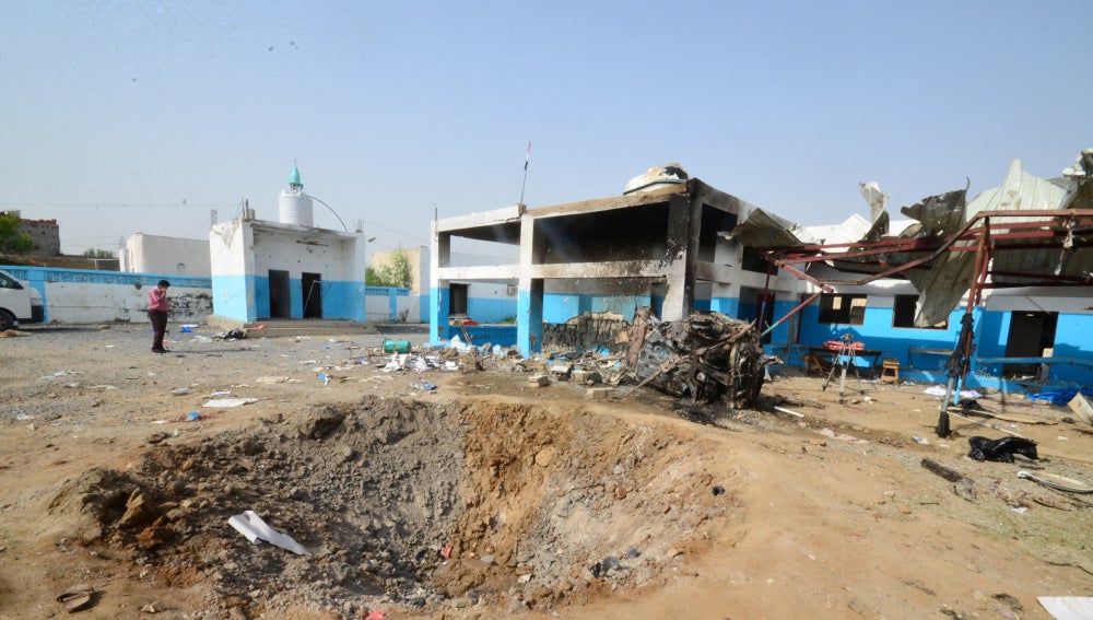 Hospital bombardeado en Yemen