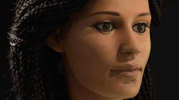 Reconstrucción de la cabeza momificada de una joven egipcia de 18 años