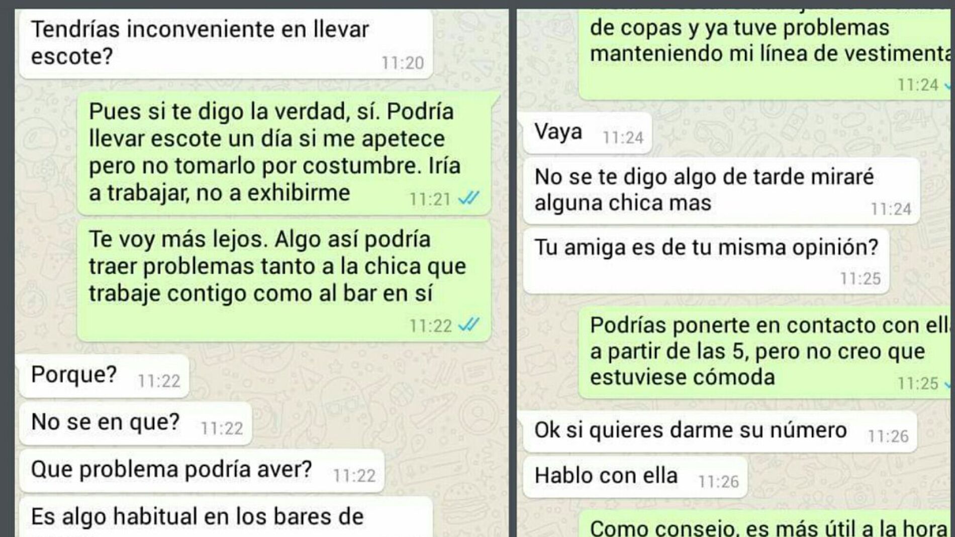 Conversaci&oacute;n de Whatsapp 