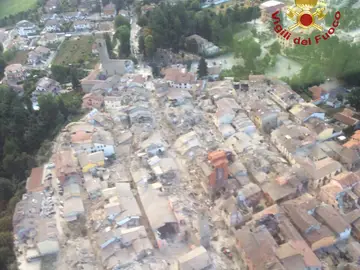 Amatrice, desde el aire Amatrice, desde el aire