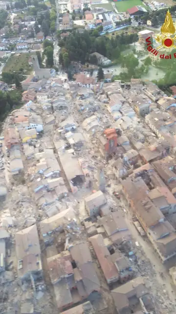 Amatrice, desde el aire Amatrice, desde el aire
