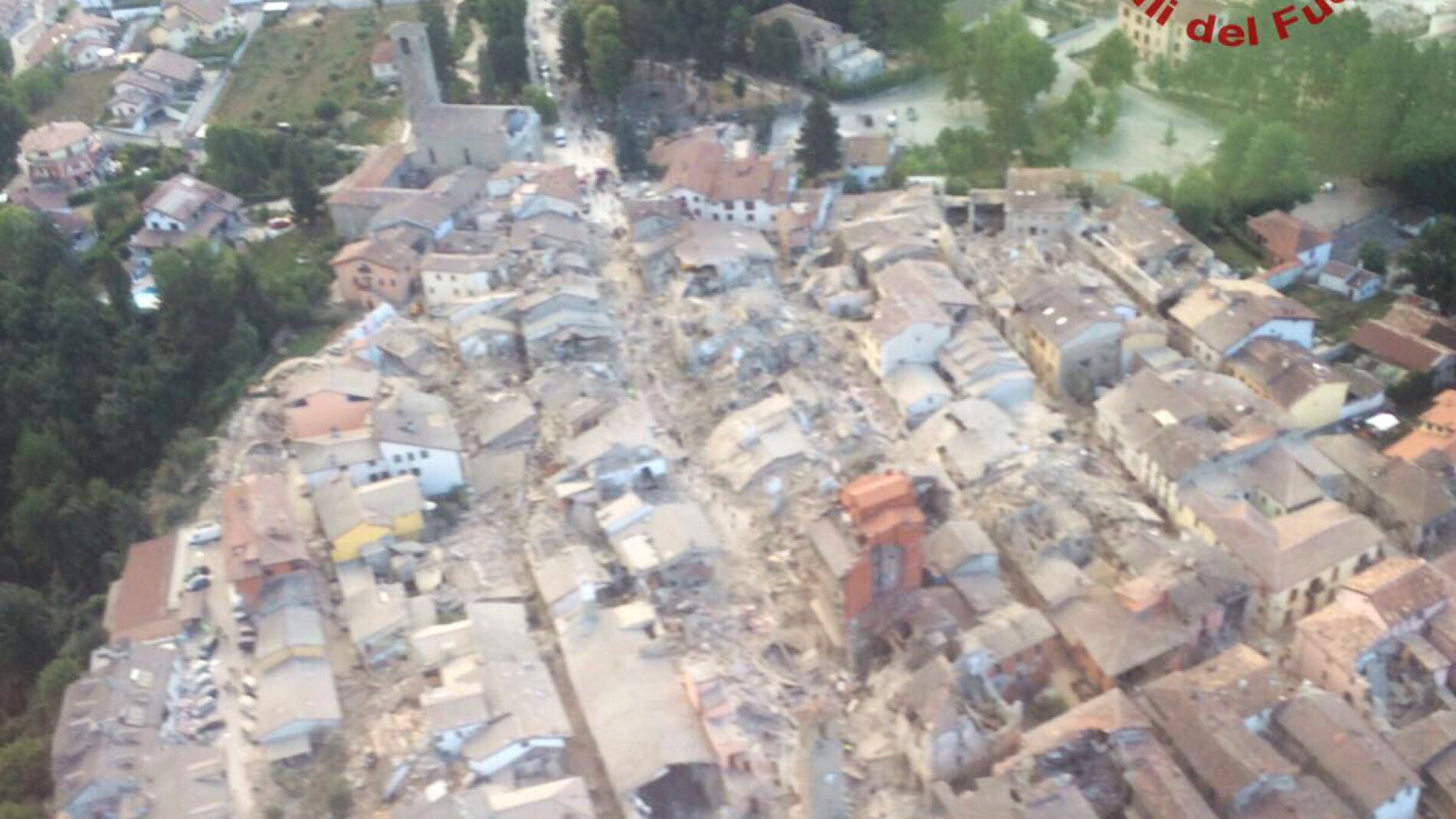 Amatrice, desde el aire
