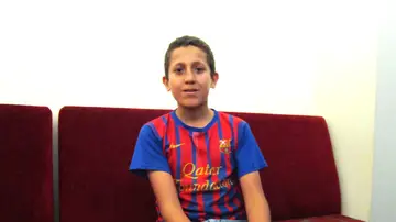 Amjad, refugiado sirio de 7 años que lleva dos meses en LÍbano Amjad, refugiado sirio de 7 años que lleva dos meses en LÍbano