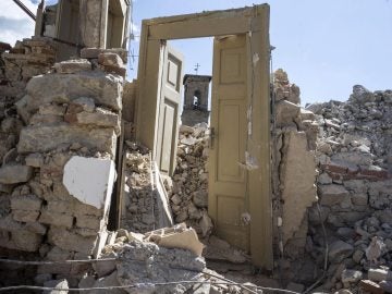 Escombros tras el terremoto en Italia