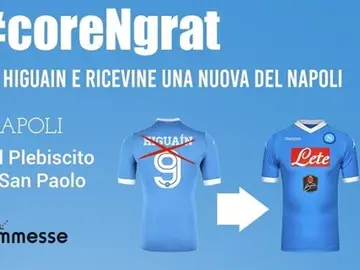 Una casa de apuestas cambia la camiseta de Higuaín por una nueva Una casa de apuestas cambia la camiseta de Higuaín por una nueva