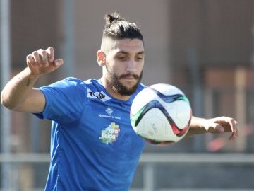 Eric Zárate Lindes, durante un entrenamiento