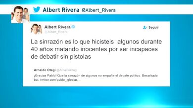 Albert Rivera le recuerda a Otegi los asesinatos de ETA