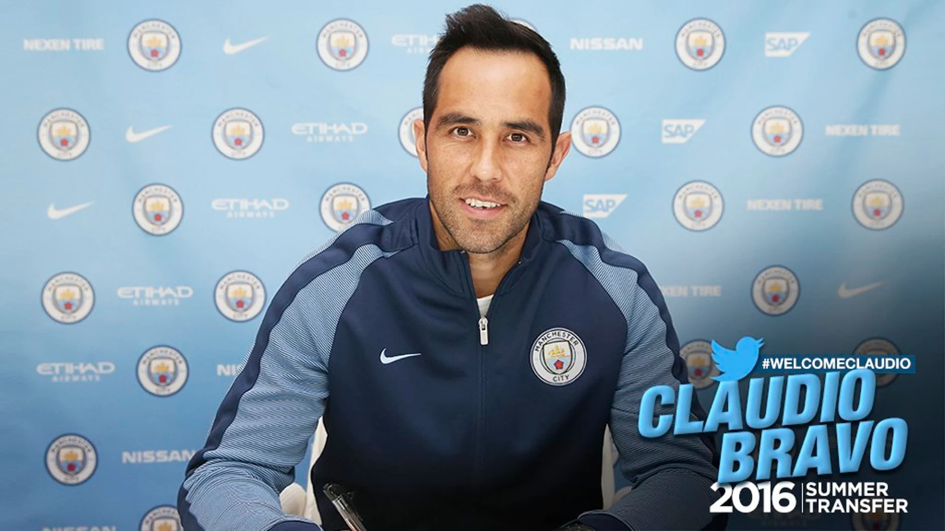Claudio Bravo firma con el Manchester City Claudio Bravo firma con el Manchester City