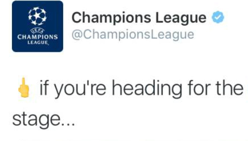 El tuit de la Champions para 'felicitar al M'Gladbach