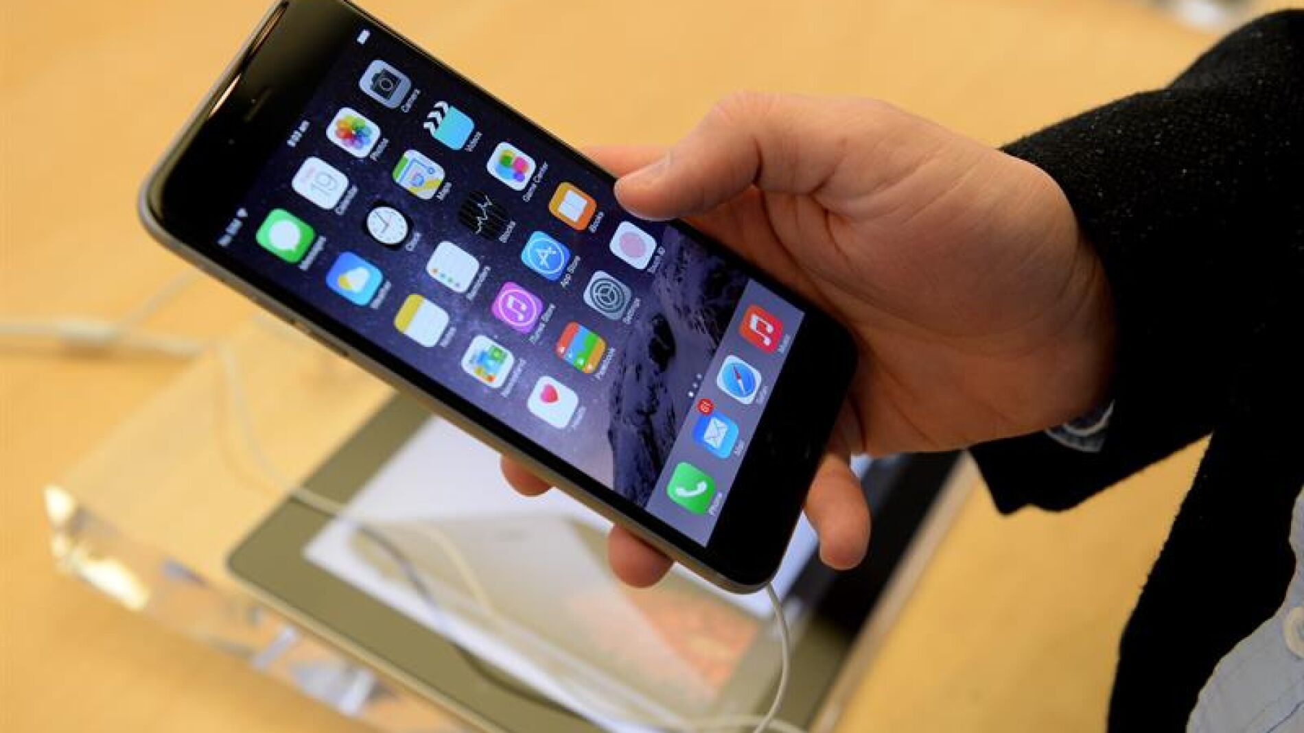 Vista de un tel&eacute;fono m&oacute;vil