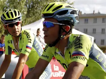 Alberto Contador, a su paso por meta en la etapa de la Vuelta a España Alberto Contador, a su paso por meta en la etapa de la Vuelta a España