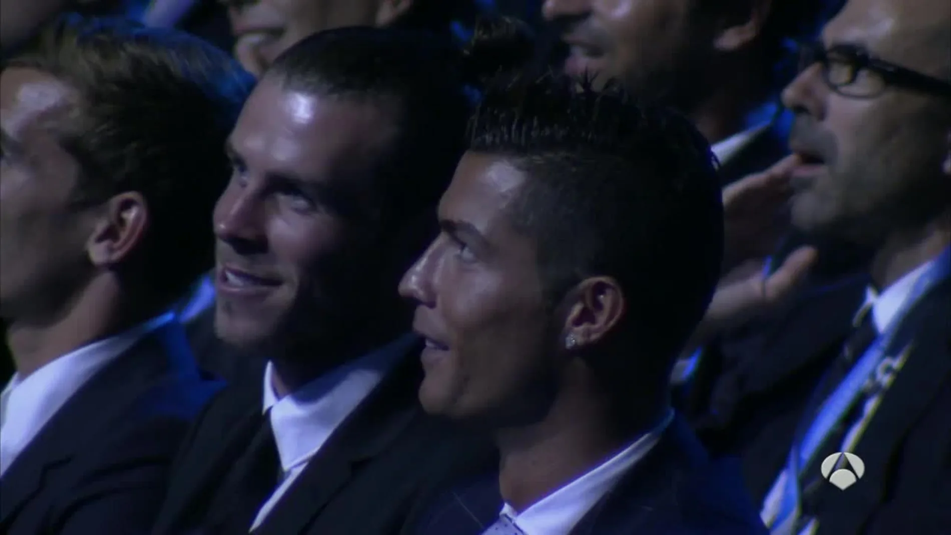 Cristiano y Bale en la gala del sorteo de la Champions