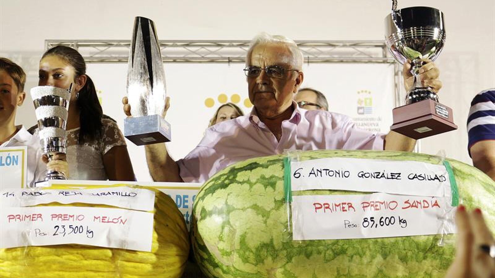 Una sandía de 85,6 kilogramos gana el tradicional concurso de esta fruta en Badajoz