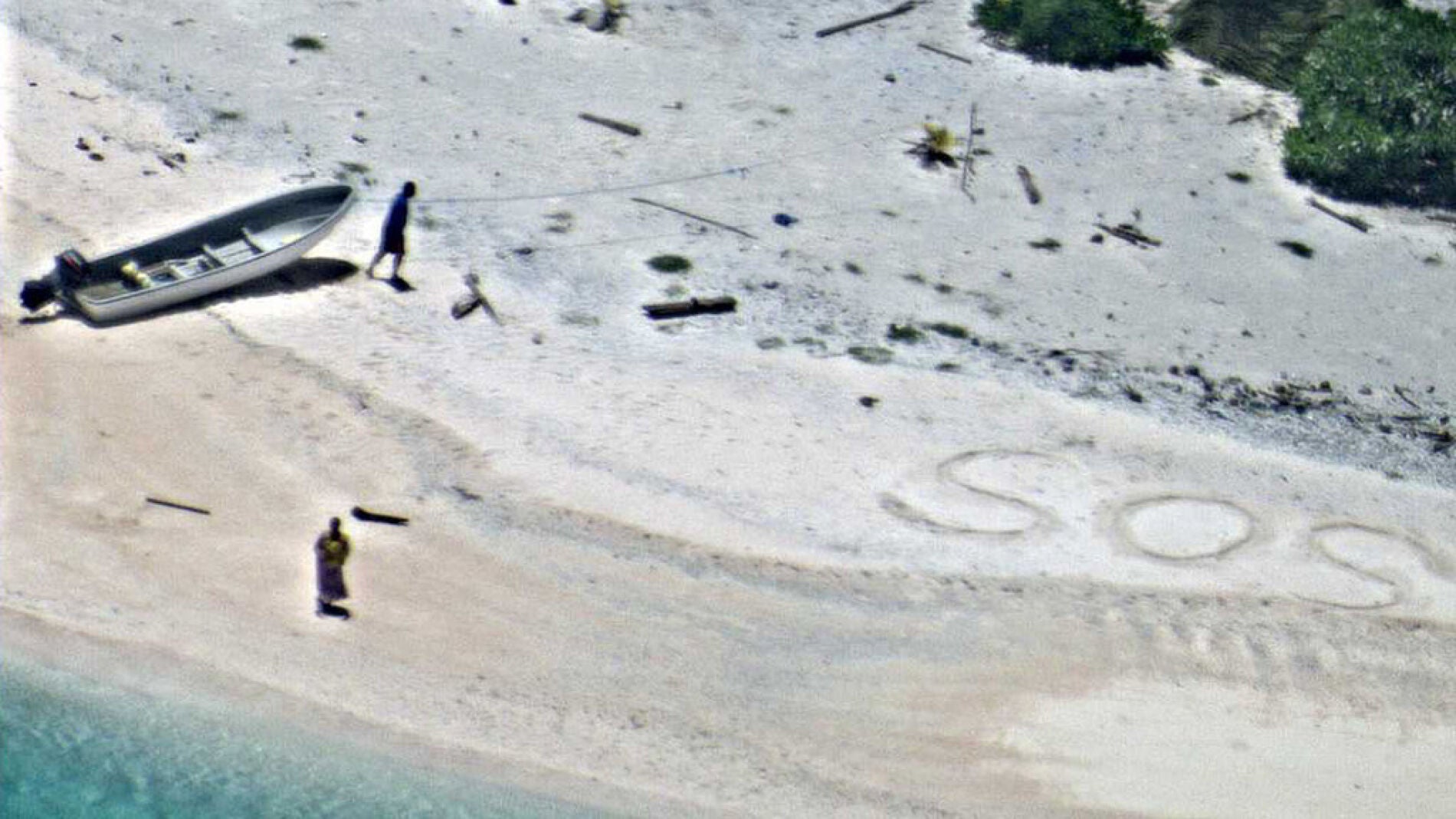 Una pareja escribi&oacute; SOS para ser rescatados