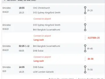 Imagen de la propuesta de una escala de 413.786 horas de Skyscanner Imagen de la propuesta de una escala de 413.786 horas de Skyscanner