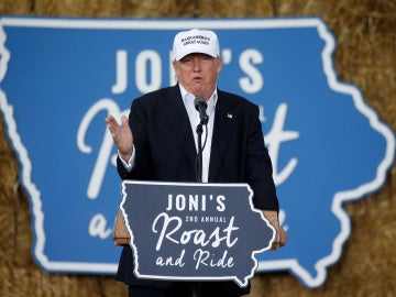 Donald Trump, durante un mitin en Iowa