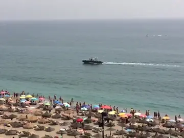 Playa de Fuengirola desalojada Playa de Fuengirola desalojada