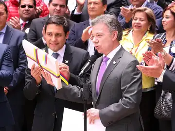 Juan Manuel Santos, presidente de Colombia. Juan Manuel Santos, presidente de Colombia.
