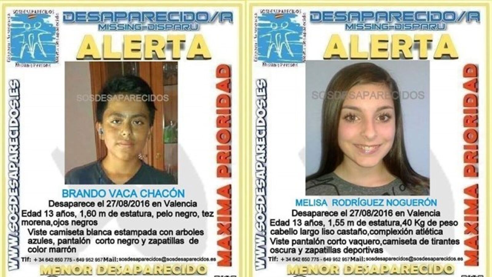 Localizados en buen estado los dos menores de 13 años desaparecidos desde el sábado en Valencia