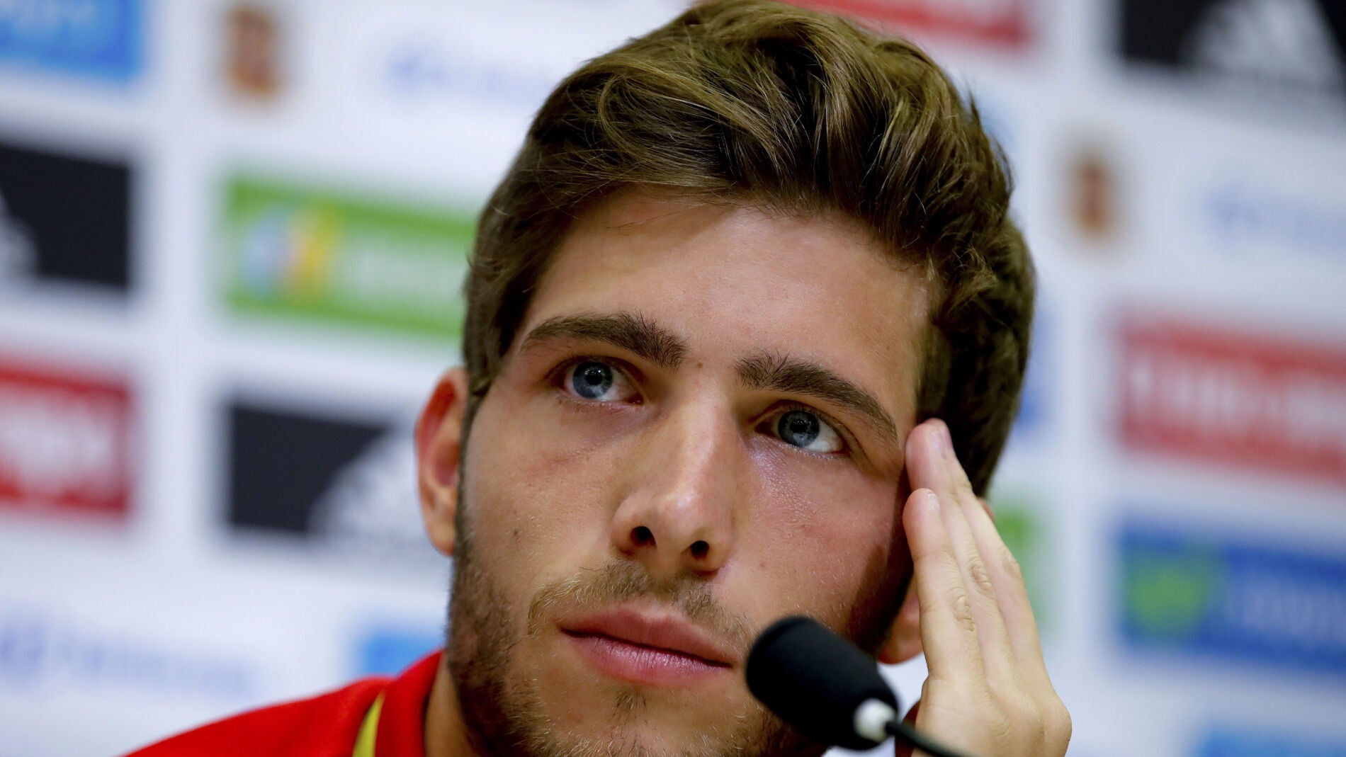 Sergi Roberto en rueda de prensa