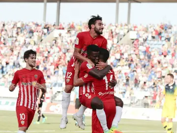 El Almería celebra un gol El Almería celebra un gol