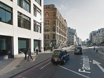 Calle Farringdon, lugar en el que ocurrieron los hechos en la ciudad de Londres Calle Farringdon, lugar en el que ocurrieron los hechos en la ciudad de Londres