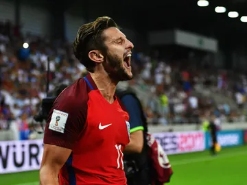 Adam Lallana celebra un gol con Inglaterra Adam Lallana celebra un gol con Inglaterra
