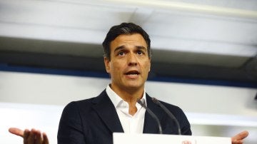 Pedro S&aacute;nchez durante la rueda de prensa 