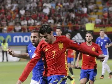 El delantero del Madrid, Álvaro Morata. El delantero del Madrid, Álvaro Morata.