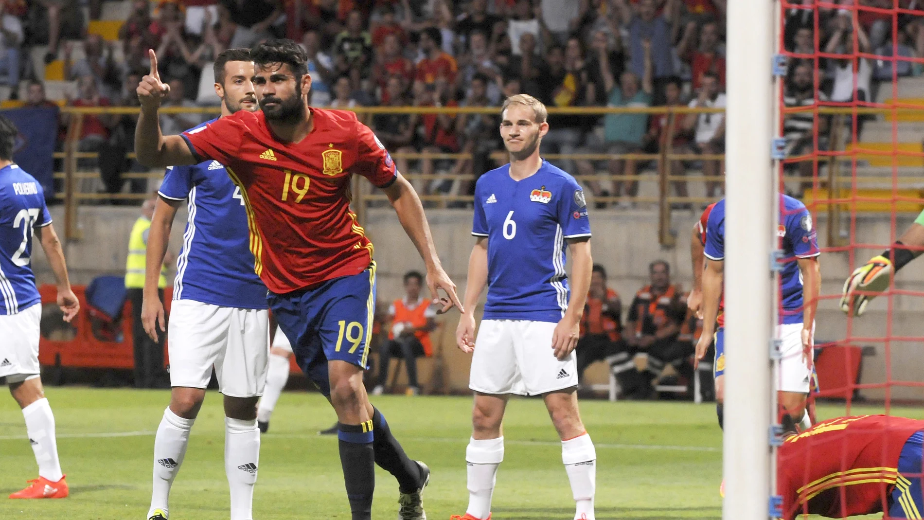 Diego Costa celebrando un gol con la Selección española Diego Costa celebrando un gol con la Selección española