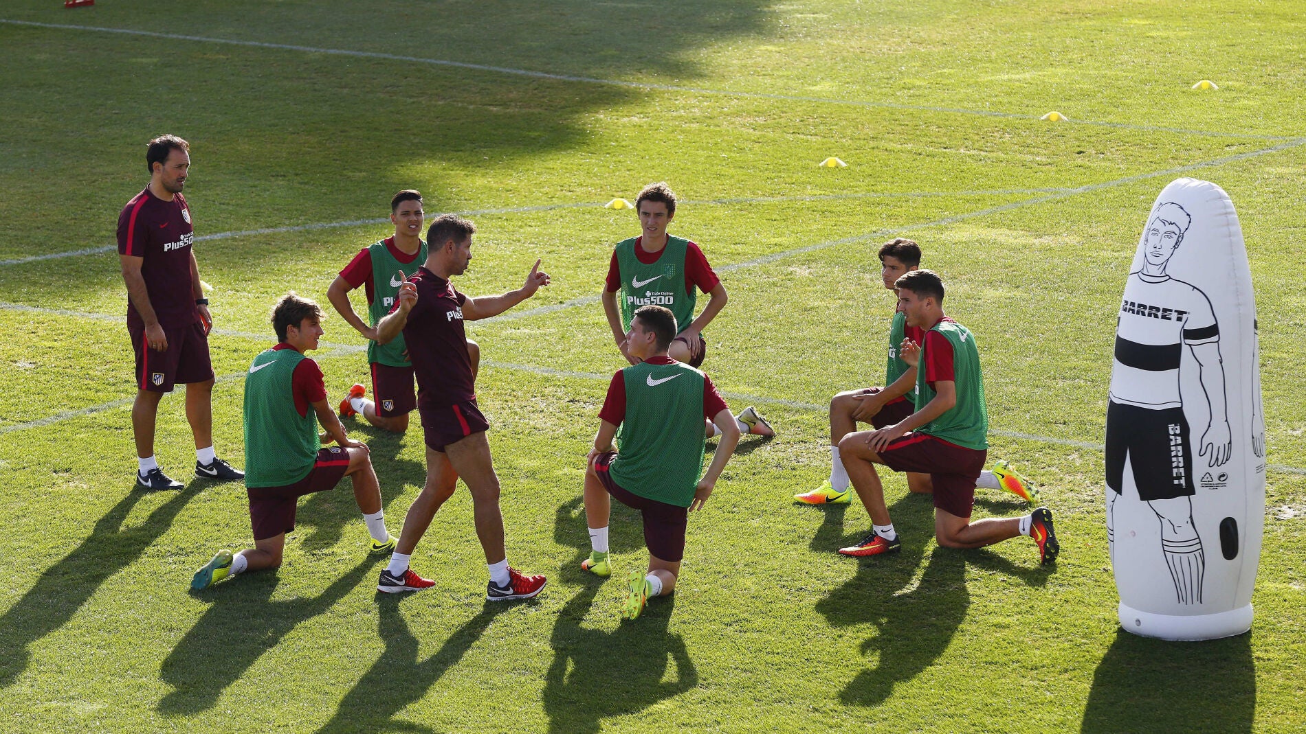 En Atl&eacute;tico de Madrid en un entrenamiento 