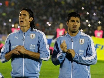 Suárez y Cavani con la Selección de Uruguay