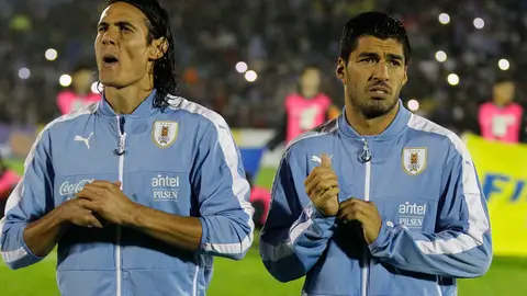 Suárez y Cavani con la Selección de Uruguay Suárez y Cavani con la Selección de Uruguay