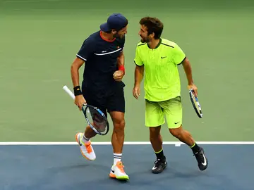 Feliciano López junto a Marc López en el Abierto de Estados Unidos Feliciano López junto a Marc López en el Abierto de Estados Unidos