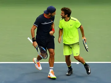 Feliciano López junto a Marc López en el Abierto de Estados Unidos Feliciano López junto a Marc López en el Abierto de Estados Unidos