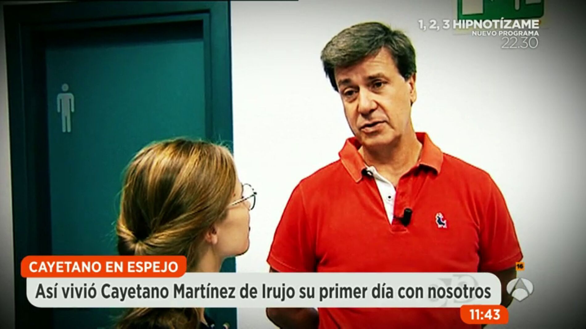 Frame 44.896639 de: As&iacute; vivi&oacute; Cayetano Mart&iacute;nez de Irujo su debut en Espejo P&uacute;blico