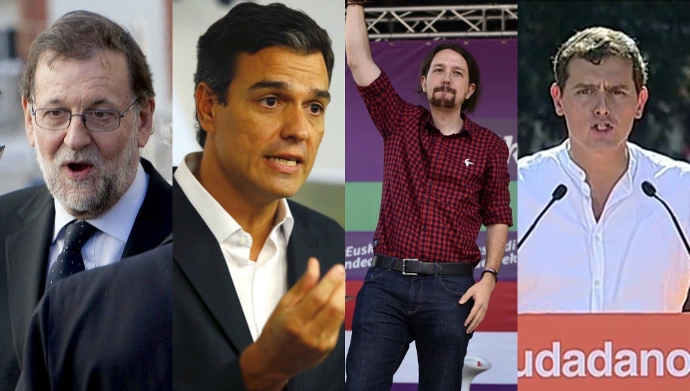 Rajoy, Sánchez, Iglesias y Rivera en la campaña vasca y gallega
