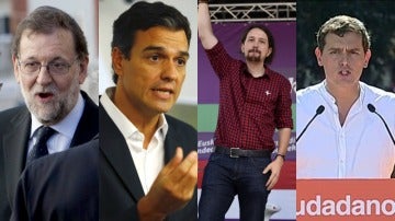Rajoy, Sánchez, Iglesias y Rivera en la campaña vasca y gallega