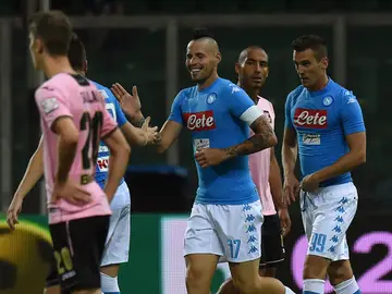 Marek Hamsik abrió el marcador ante el Palermo Marek Hamsik abrió el marcador ante el Palermo