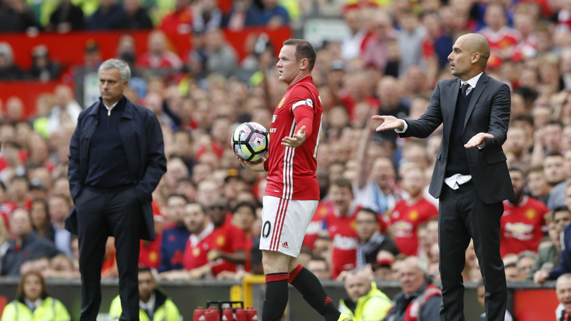 Pique entre Guardiola y Rooney Pique entre Guardiola y Rooney