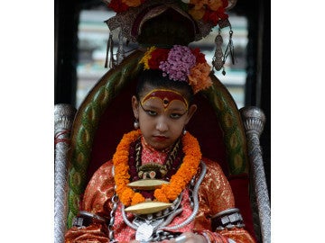 La niña de Nepal elegida diosa