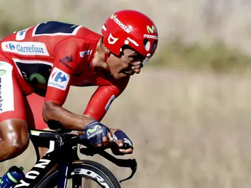 Quintana, con el maillot rojo Quintana, con el maillot rojo