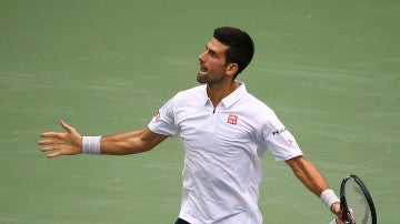 Novak Djokovic celebra una victoria en el US Open