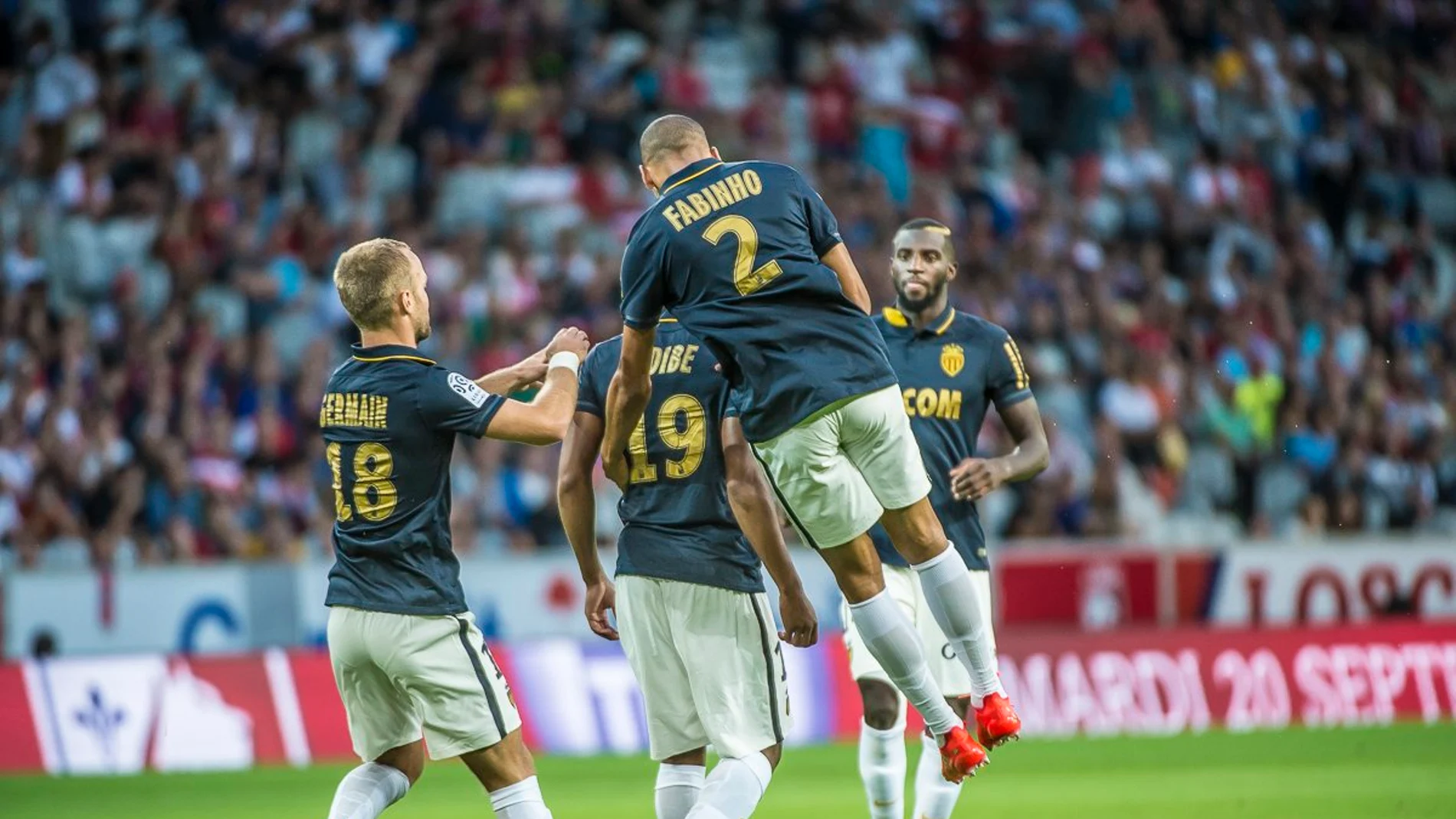 El Mónaco celebra un gol El Mónaco celebra un gol