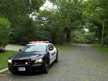 Un coche de policía en Southampton (Inglaterra) Un coche de policía en Southampton (Inglaterra)