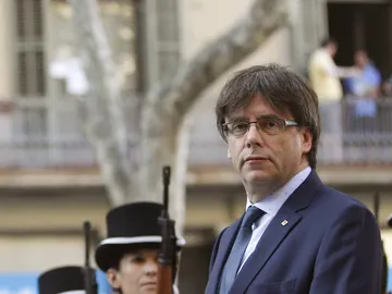 Carles Puigdemont durante los actos de la Diada Carles Puigdemont durante los actos de la Diada
