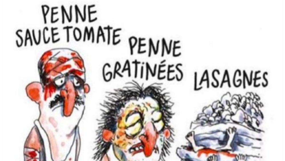 Viñeta de Charlie Hebdo sobre el terremoto en Amatrice