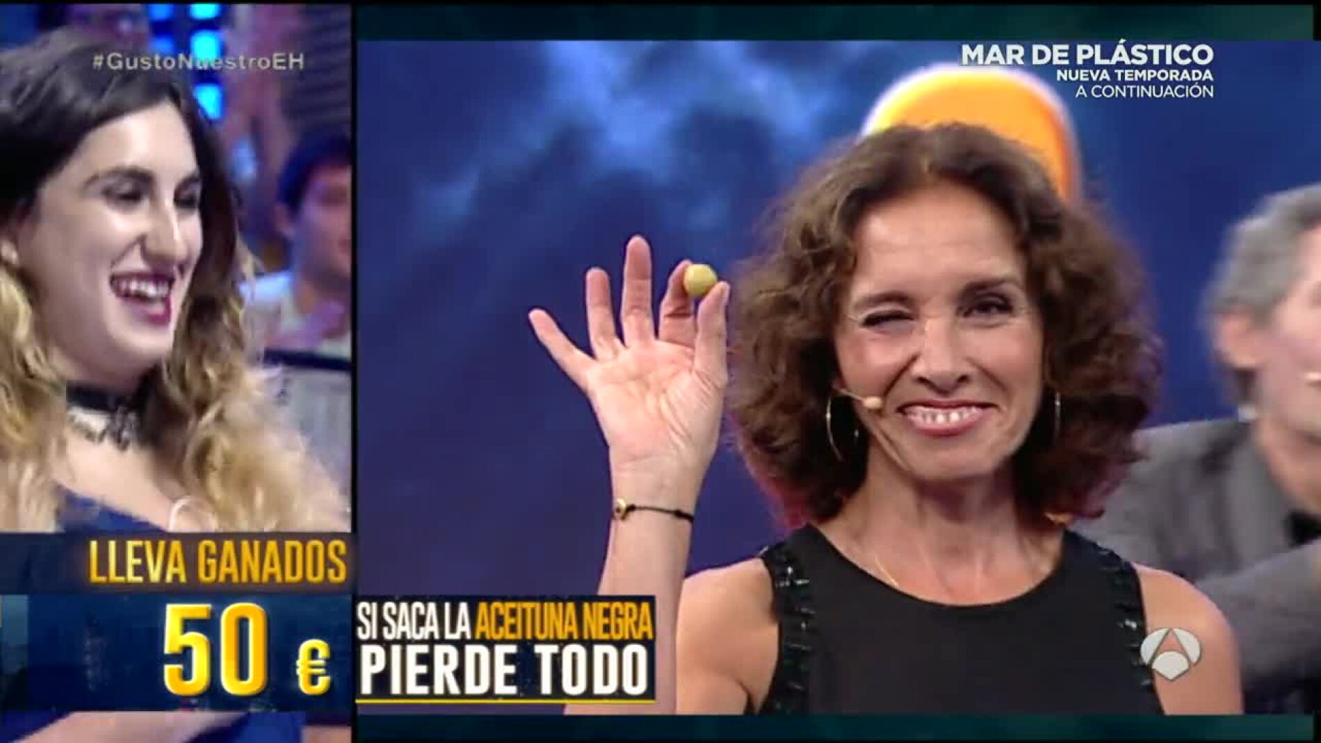 La aceituna verde de Ana Bel&eacute;n lleva la suerte a 'El hormiguero'