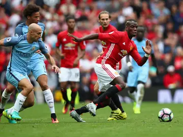 Pogba, en acción ante el Manchester City Pogba, en acción ante el Manchester City
