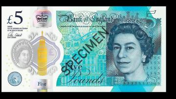 Nuevo billete de cinco libras esterlinas